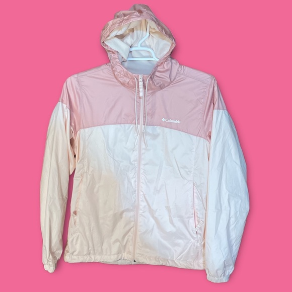 Columbia Jackets & Blazers - Columbia Lightweight Jacket Pink Womens Large Pockets Outdoor Cute Windbreaker